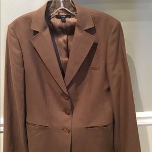 Boss by Hugo Boss Brown linen & cotton blazer